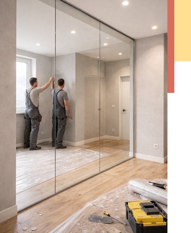 Безрамные стеклянные перегородки в Феодосии — монтаж от 9650 руб. | ОТДЕЛОЧНИК-Фдс