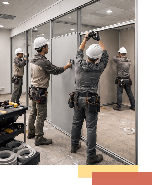 Мобильные офисные перегородки под ключ в Феодосии