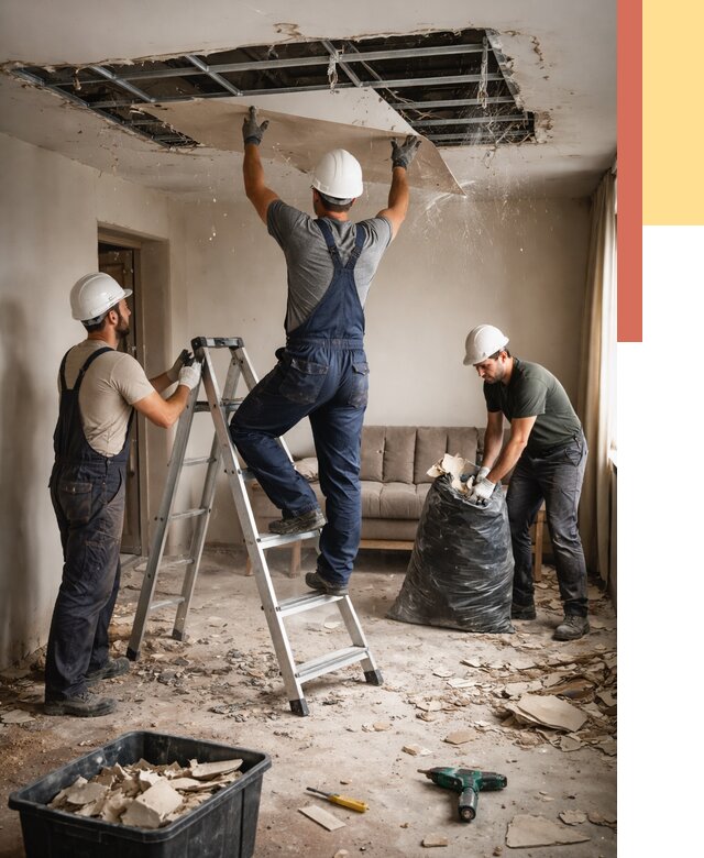 Демонтаж гипсокартонного потолка в Феодосии от 427 руб. за м2 — ОТДЕЛОЧНИК-Фдс