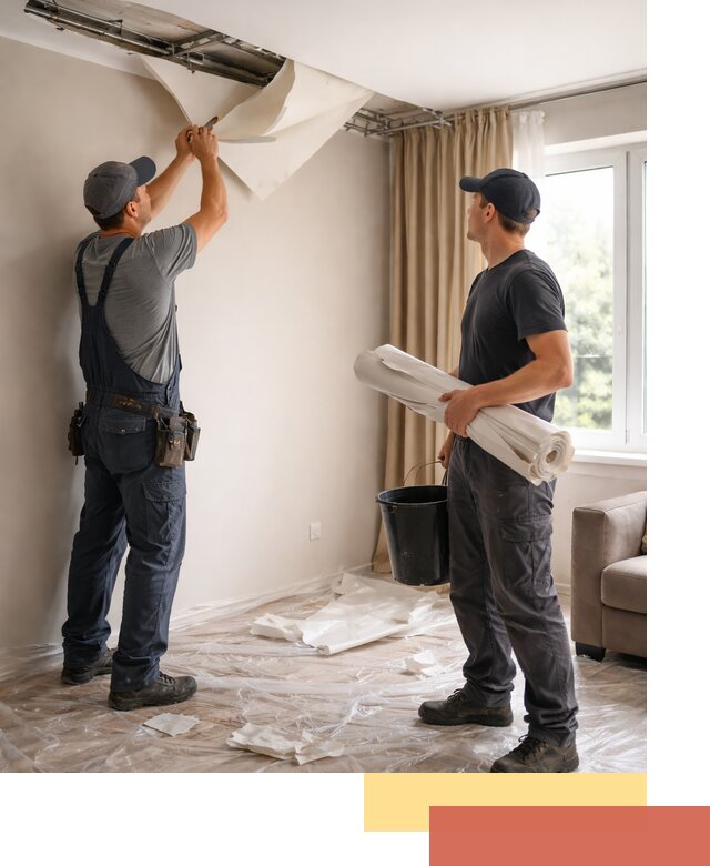 Демонтаж натяжного потолка в Феодосии быстро и аккуратно