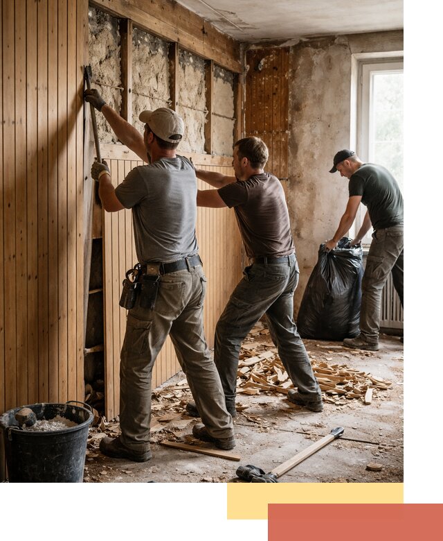 Демонтаж вагонки и вывоз материалов в Феодосии