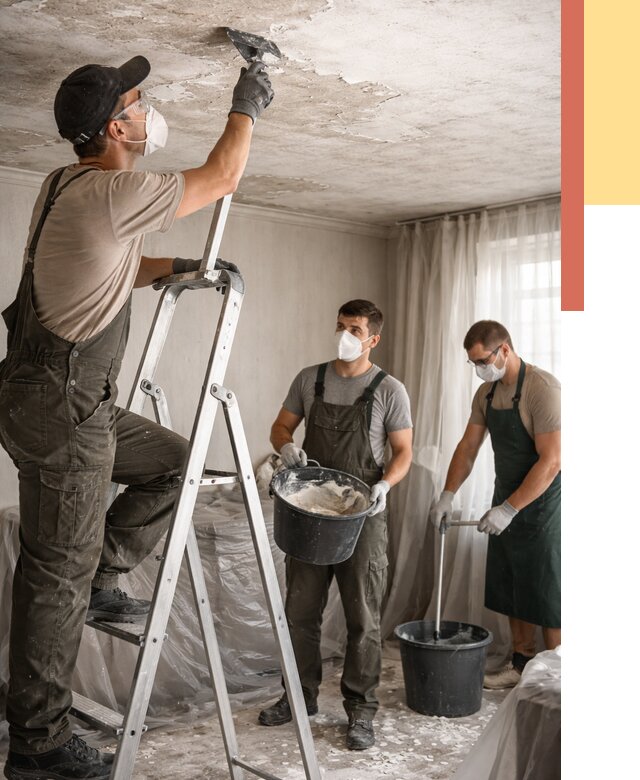 Удаление побелки с потолка в Феодосии от 2540 руб. быстро и недорого | ОТДЕЛОЧНИК-Фдс