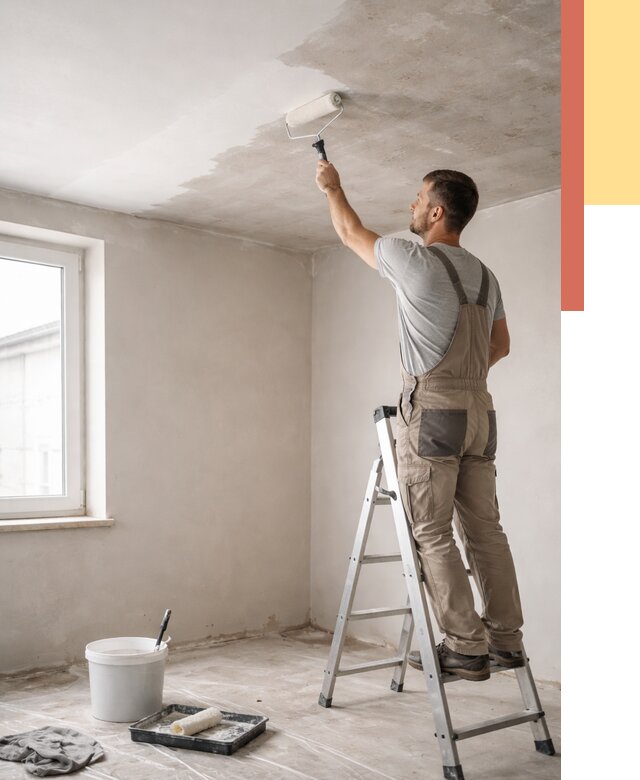 Грунтовка потолка в Феодосии от 2540 руб. — быстро и недорого | ОТДЕЛОЧНИК-Фдс