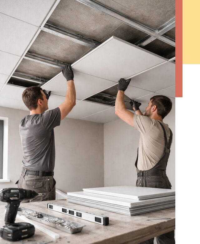 Монтаж кассетного потолка в Феодосии от 4571 руб/м2 — установка и сборка | ОТДЕЛОЧНИК-Фдс