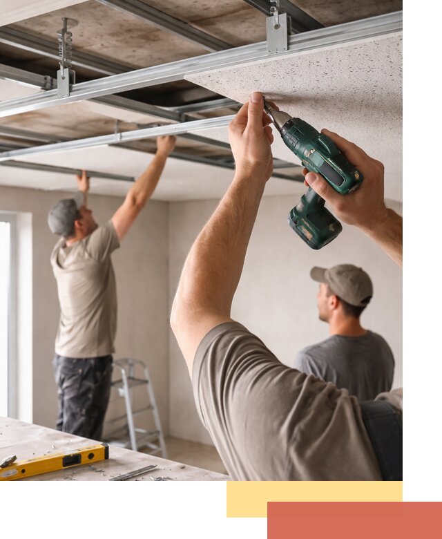 Монтаж акустического потолка в Феодосии под ключ