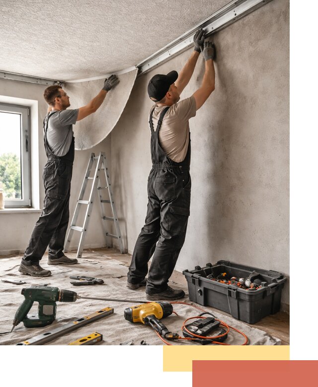 Монтаж фактурного натяжного потолка в Феодосии качественно и быстро