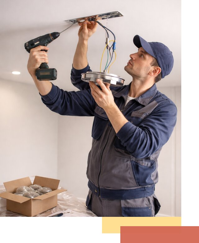 Установка люстры в натяжной потолок в Феодосии