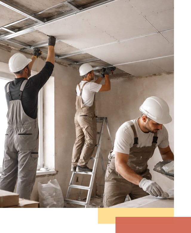 Одноуровневый потолок из гипсокартона в Феодосии — монтаж и отделка