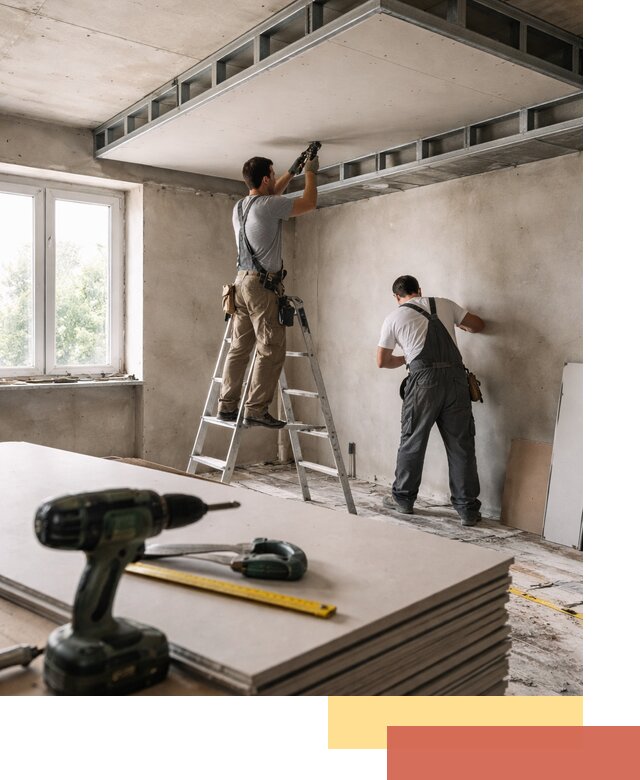 Двухуровневый потолок из гипсокартона в Феодосии