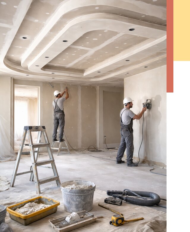 Многоуровневый потолок из гипсокартона в Феодосии от 762 руб. под ключ | ОТДЕЛОЧНИК-Фдс