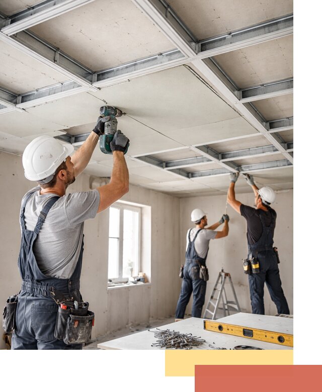 Кессонный потолок из гипсокартона под ключ в Феодосии