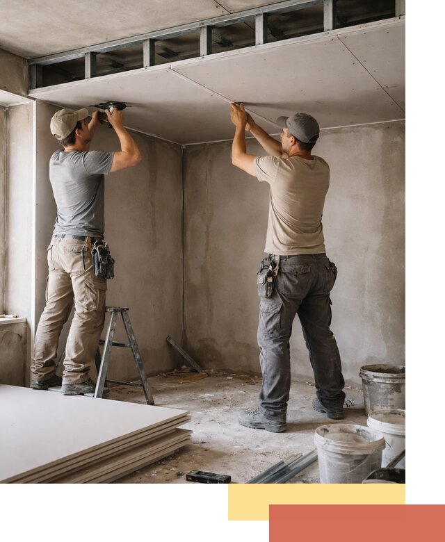 Короб из гипсокартона на потолке под ключ в Феодосии