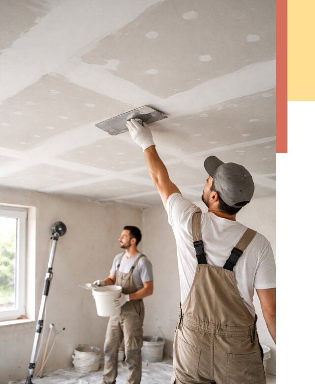 Шпаклевка потолка из гипсокартона в Феодосии от 3251 руб./м2 — услуги под ключ | ОТДЕЛОЧНИК-Фдс