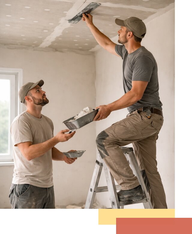 Шпаклевка потолка из гипсокартона в Феодосии качественно и быстро