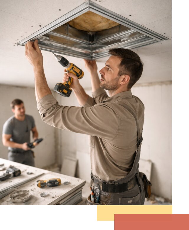 Монтаж люка в потолок из ГКЛ в Феодосии