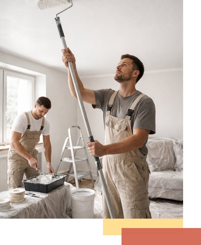 Покраска потолка водоэмульсионной краской в Феодосии