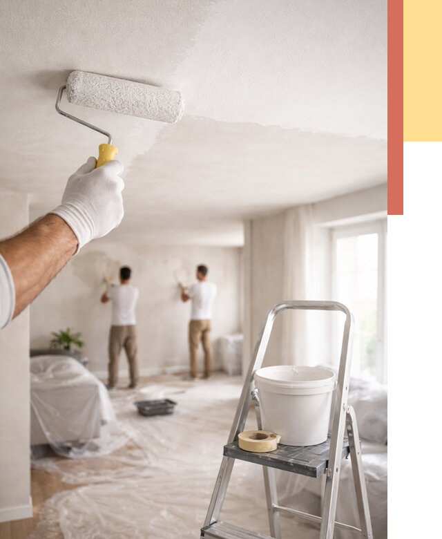 Покраска потолка акриловой краской в Феодосии от 2540 руб. | ОТДЕЛОЧНИК-Фдс