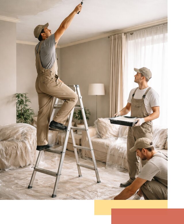 Покраска потолков акриловой краской в Феодосии качественно и быстро