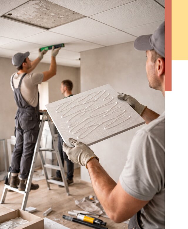 Монтаж потолочной плитки в Феодосии от 4571 руб. — быстро и недорого | ОТДЕЛОЧНИК-Фдс