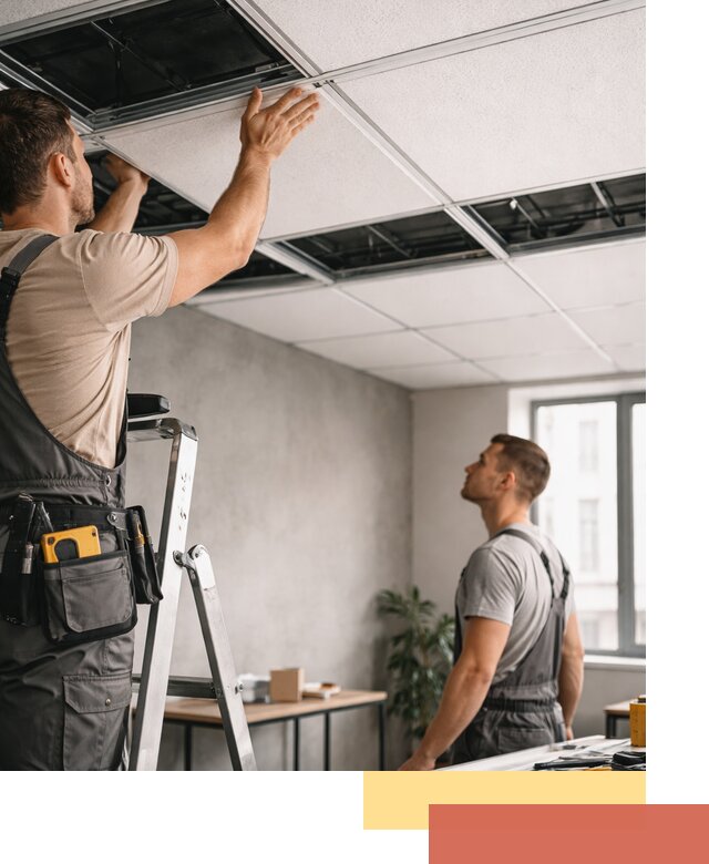 Монтаж потолочной плитки в Феодосии качественно и в срок