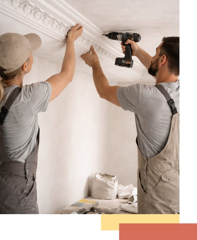 Профессиональный монтаж лепнины на потолок в Феодосии